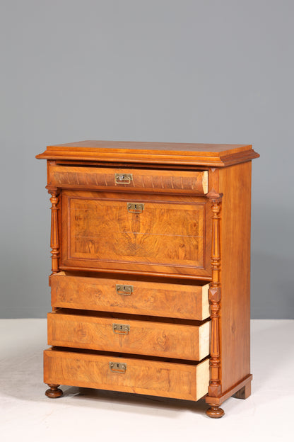 Edler Gründerzeit Sekretär Vertiko Highboard Jugendstil Kommode Schrank um 1880
