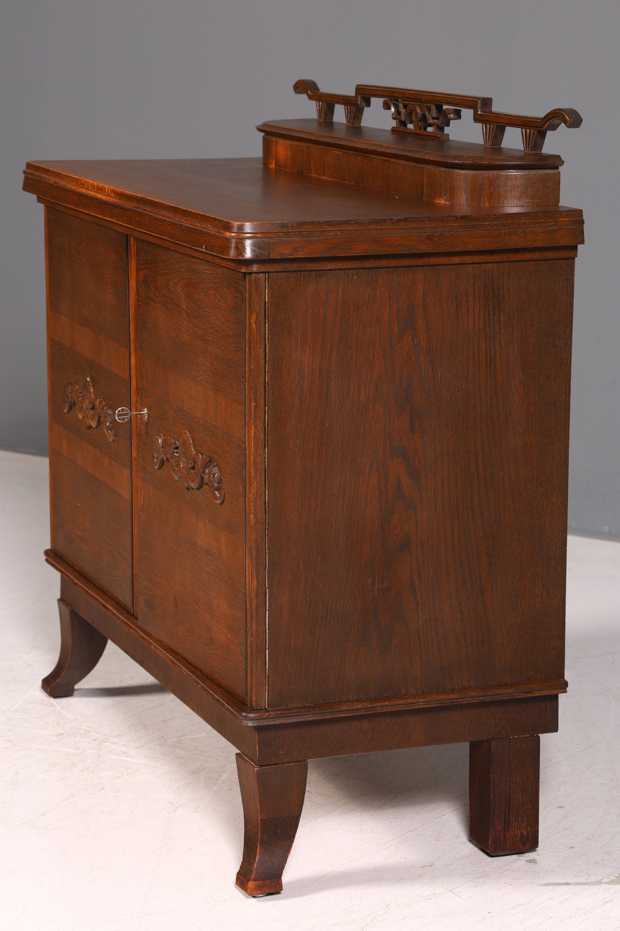 Traumhafter Jugendstil Schrank Eiche Antik Sideboard Buffet Anrichte Kommode