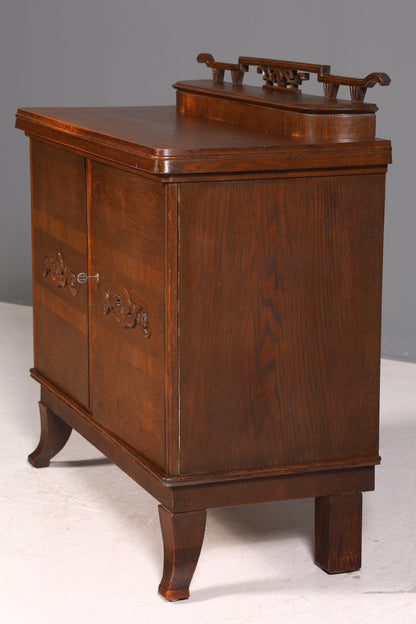 Traumhafter Jugendstil Schrank Eiche Antik Sideboard Buffet Anrichte Kommode