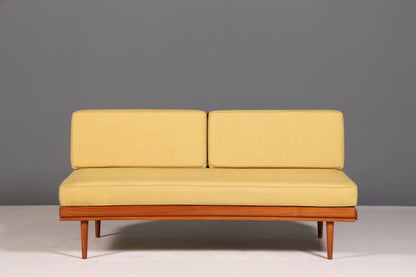 Seltenes Original Knoll Antimott Sofa Mid Century Couch Daybed Teak Holz 3-Sitzer Sofa Schlafsofa