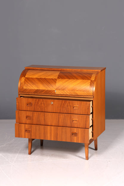 Wunderschöner Mid Century Rollladen Sekretär Danish Design Schreibkommode 60er Jahre Vintage