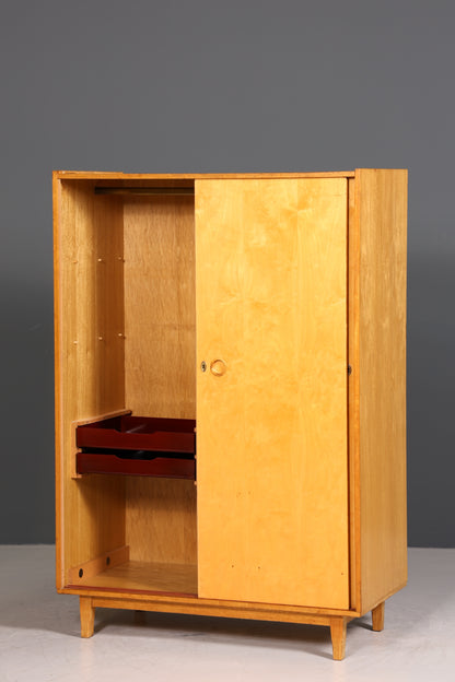 Traumhafter Mid Century Kleiderschrank Vintage Schiebetür Schrank Retro Wäscheschrank
