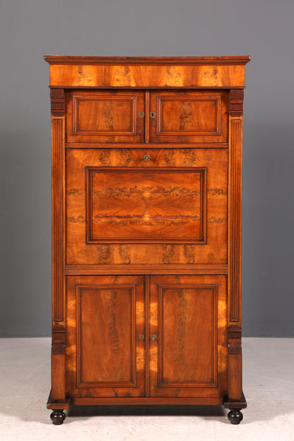 Edler Gründerzeit Sekretär Vertiko Highboard Louis Philippe Kommode Sekretär Schrank um 1880