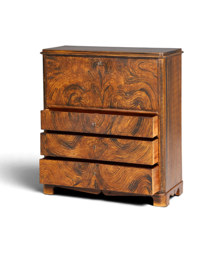 Stilvoller Biedermeier Sekretär Vertiko Antik Kommode Louis Philippe Schreibkommode