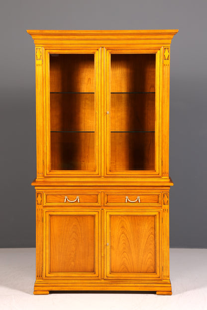 Traumhafte Original Selva Vitrine Villa Borghese Antik Massivholz Buffet Schrank Bibliothek Glasvitrine Made in Italy