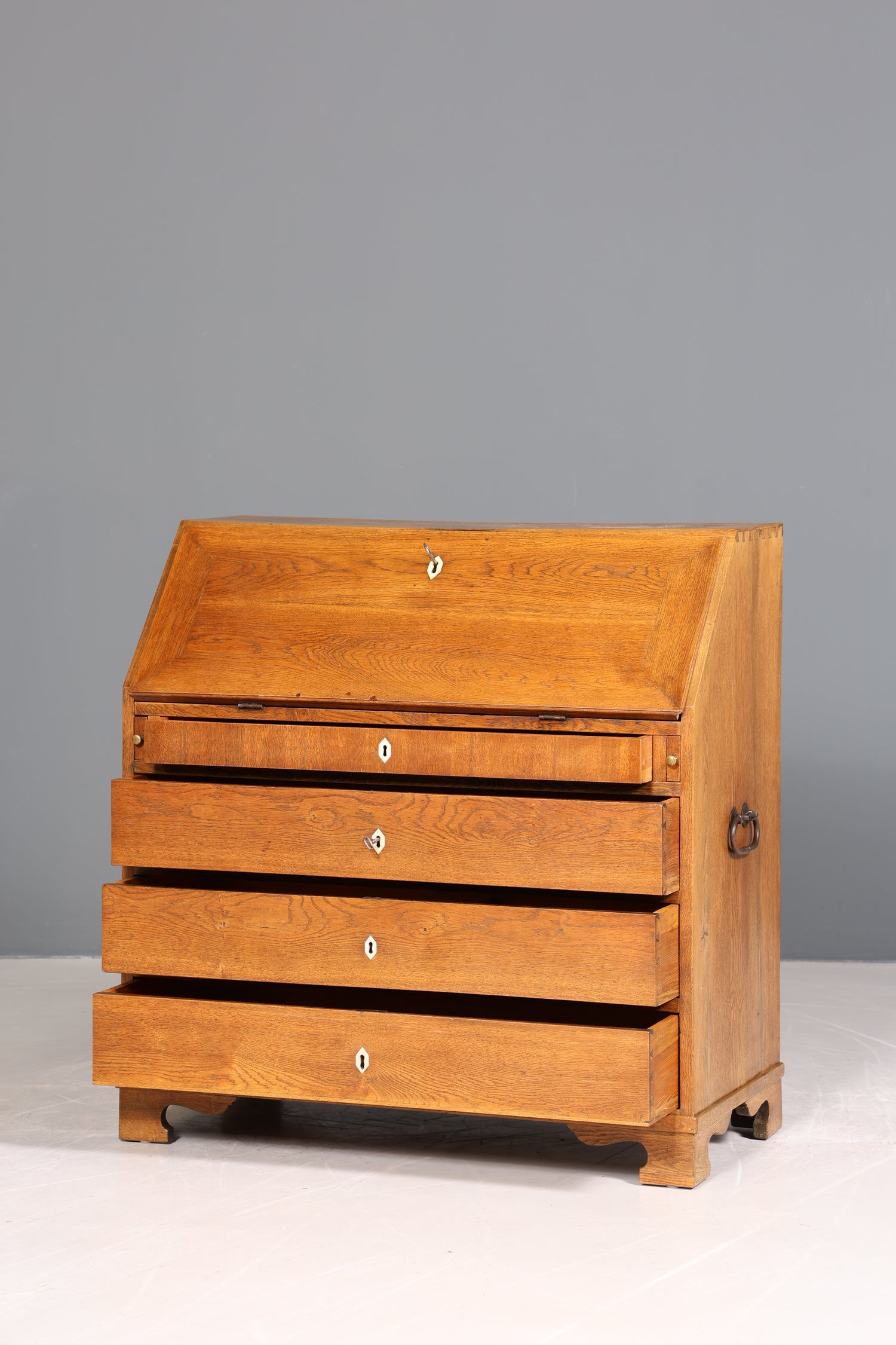 Traumhafter Barock Sekretär Büro Kommode Biedermeier um 1820 Eiche Schreibkommode Schreibtisch