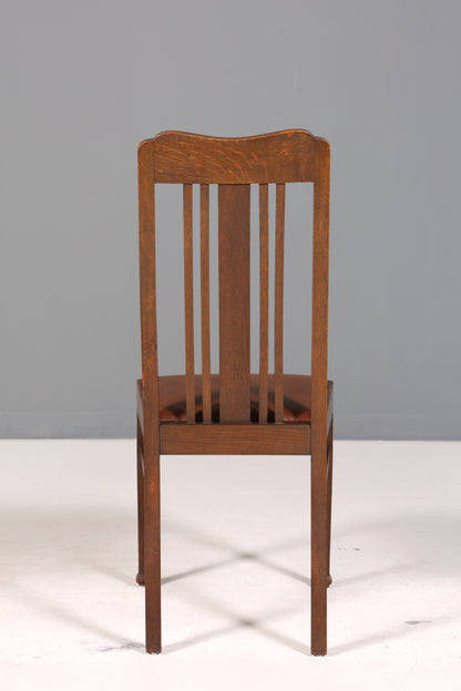 Traumhafter Jugendstil Stuhl Sekretär Stuhl Antik Eiche Küchenstuhl um 1900