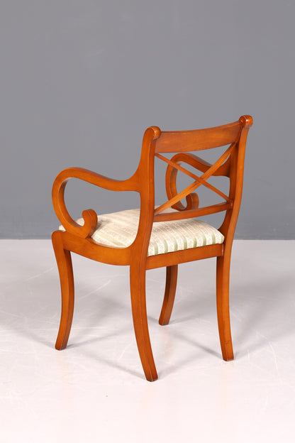 Wunderschöner Englischer Stuhl UK Armlehnstuhl Antik Stil Regency Sekretär Stuhl Eibe Polsterstuhl 1 von 2