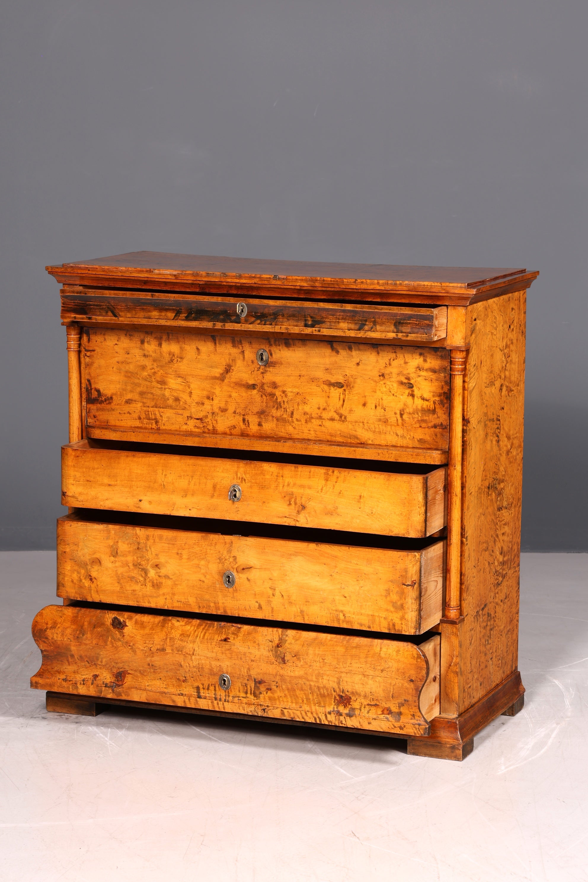 G794 Finish Wunderschöner Original Biedermeier Sekretär um 1860 Englisch Kommode Antik Bürokommode (Kopie)