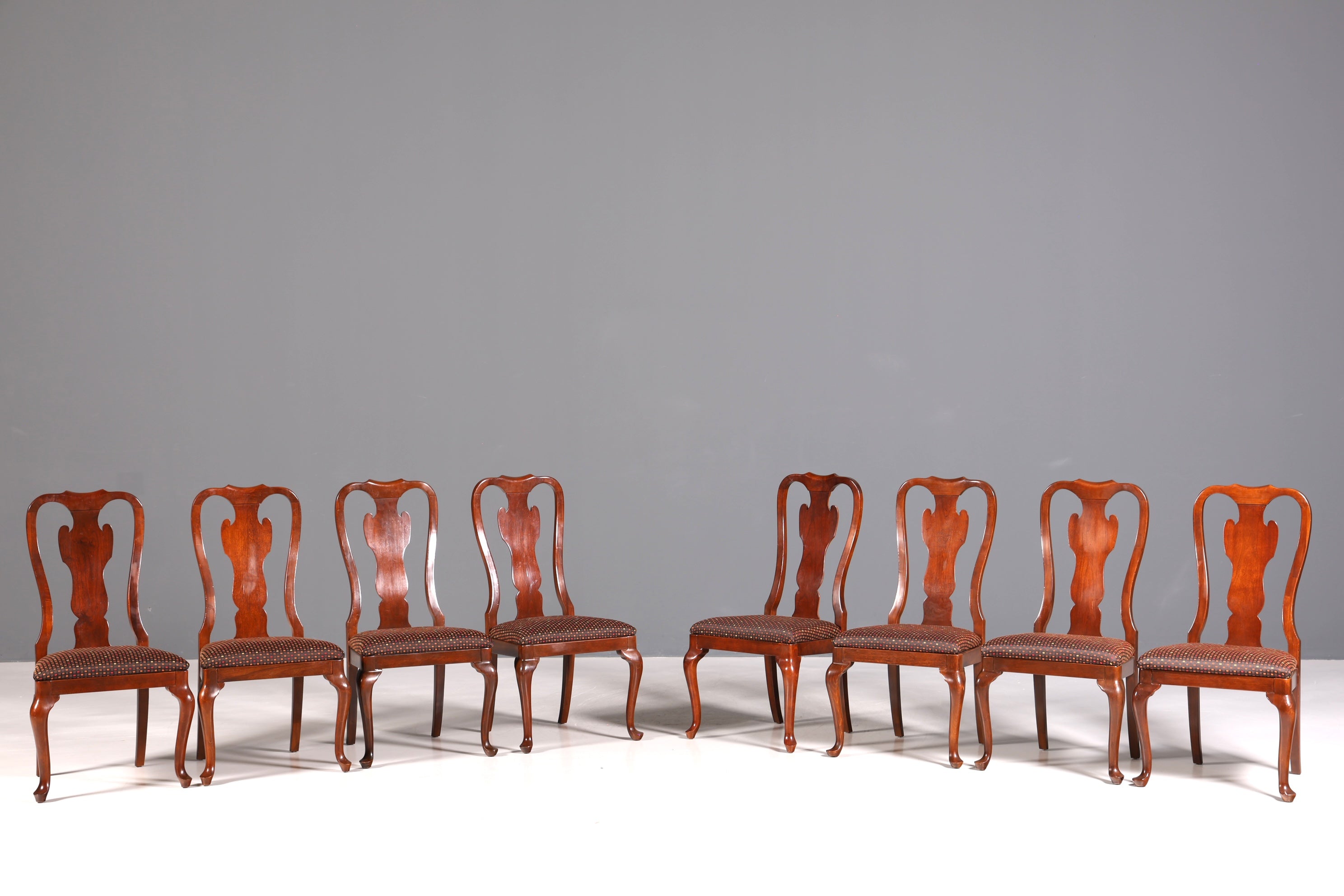 8x Edle Drexel Heritage Stühle Amerikanisch USA Chippendale Stil Stuhlset Küchenstuhl Set Esszimmer Stühle