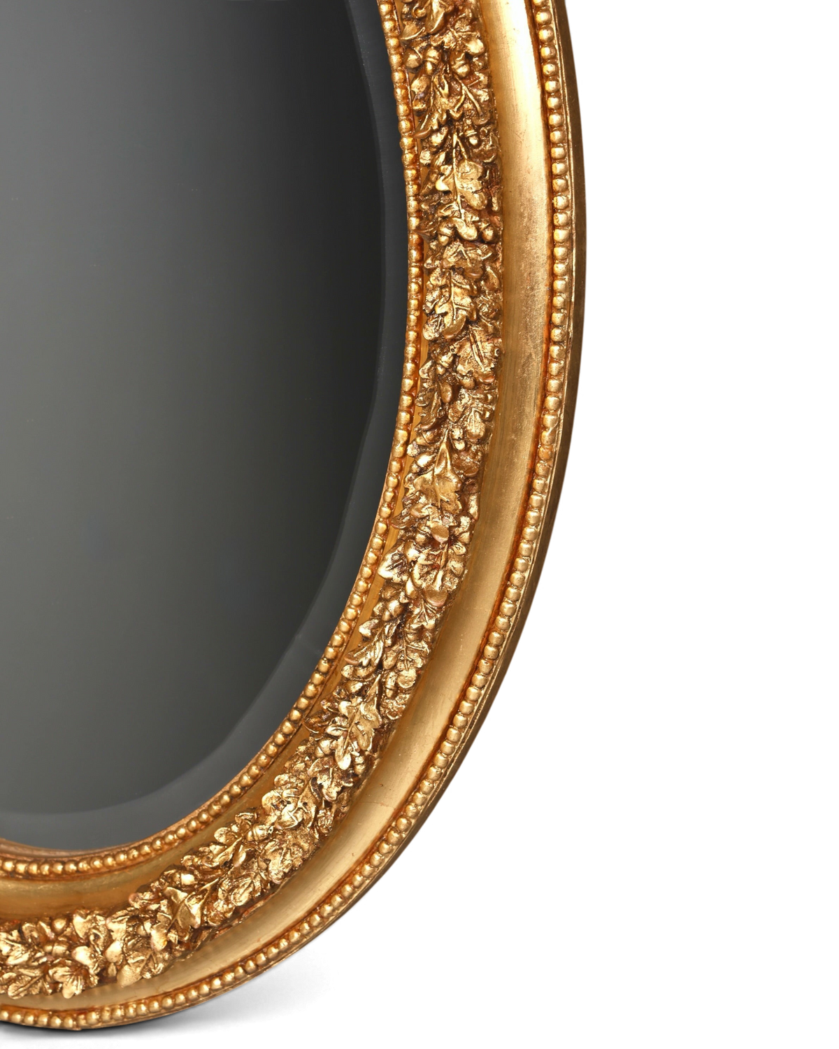 Edler Ovaler Prunk Barock Stil Wandspiegel Ornamenten Gold Spiegel