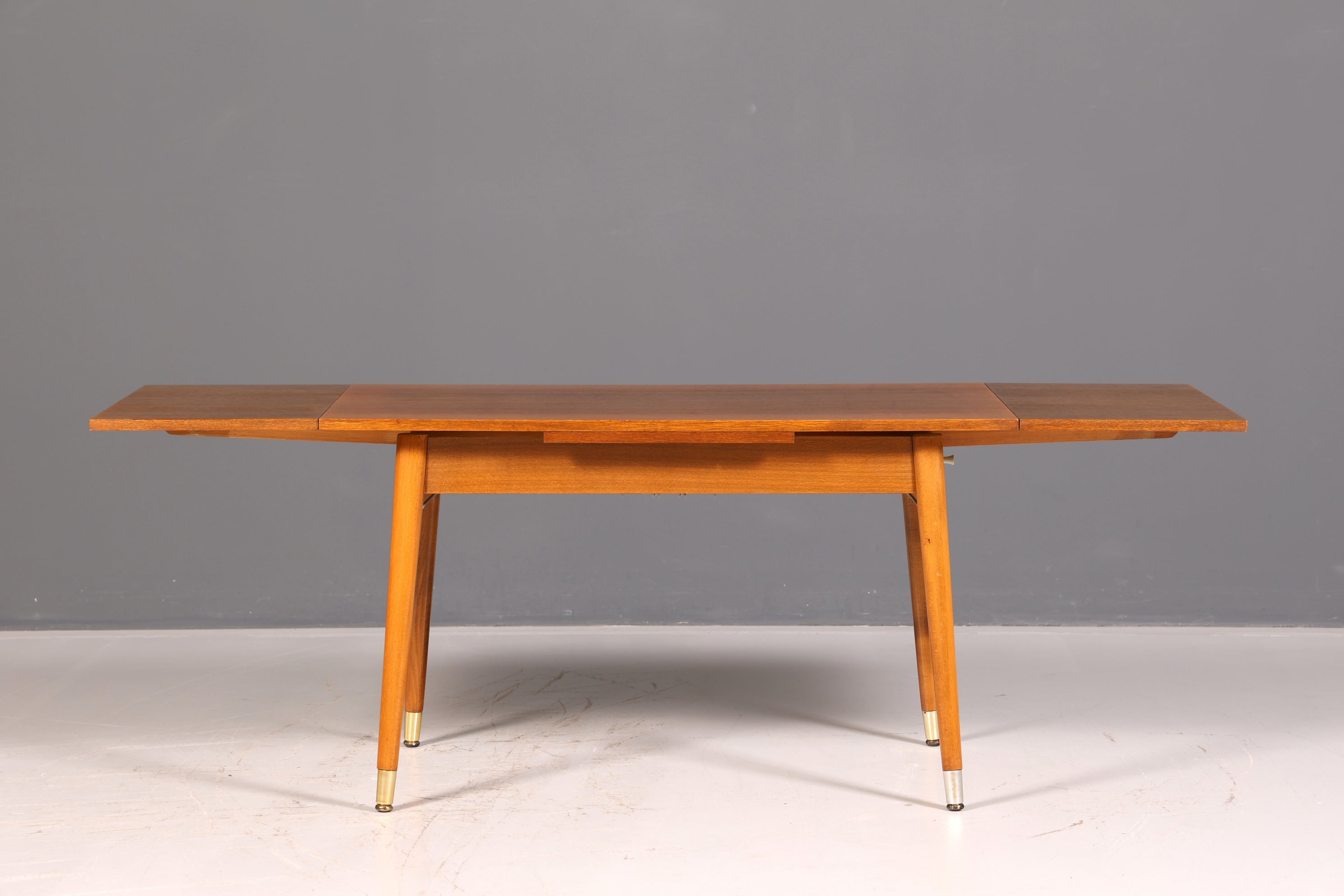 Wunderschöner Mid Century Küchentisch Vintage Tisch ausziehbar höhenverstellbar Esstisch 60s Holz