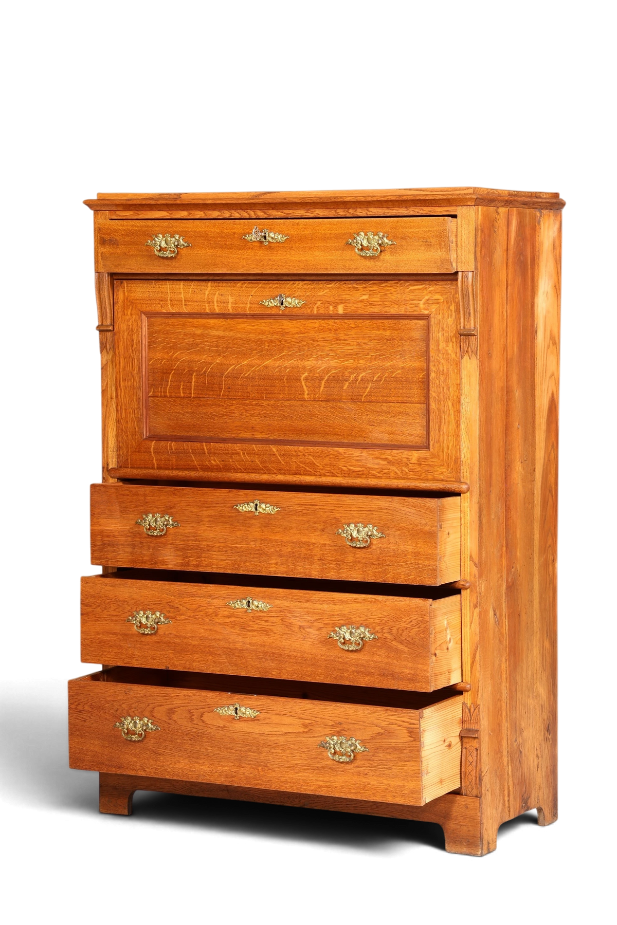 Edler Louis Philippe Sekretär um 1880 Gründerzeit Antik Schrank Chiffoniere Highboard