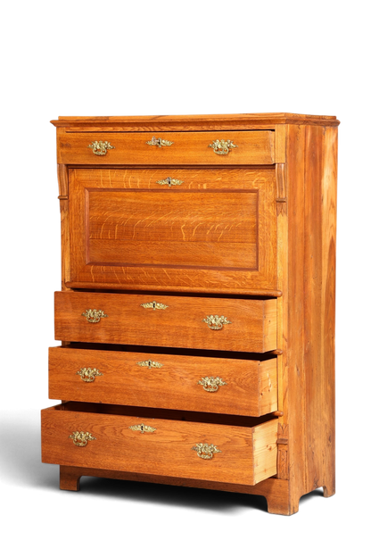 Edler Louis Philippe Sekretär um 1880 Gründerzeit Antik Schrank Chiffoniere Highboard