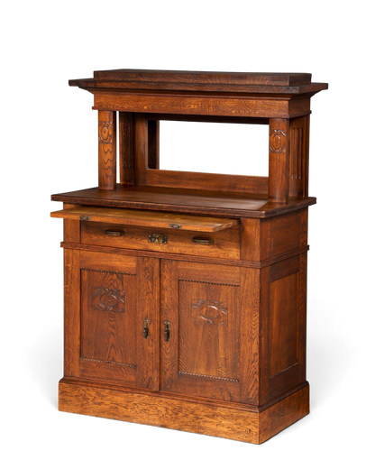 Wunderschönes Jugendstil Sideboard Antik Eiche Kredenz Buffet Anrichte Schrank Kommode