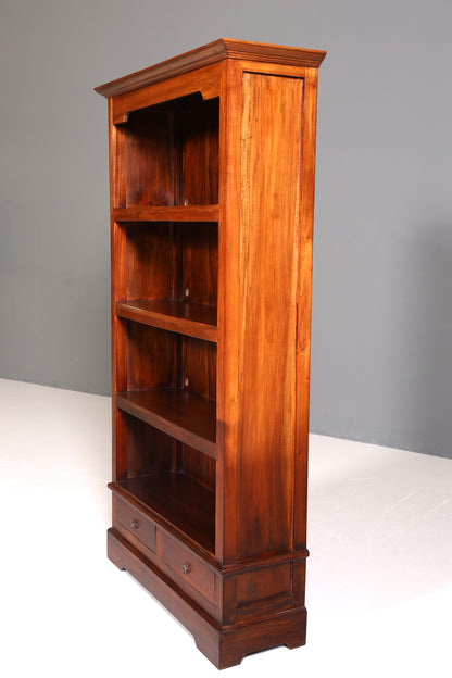 Traumhaftes Regal im Kolonial Stil Schrank Englisch Antik Stil Bücherregal Bibliothek Bookshelf 1 von 3