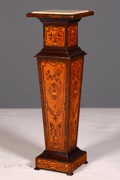 Traumhafte Barock Stil Säule Louis XV Blumensäule Naturstein Marmor Ablage