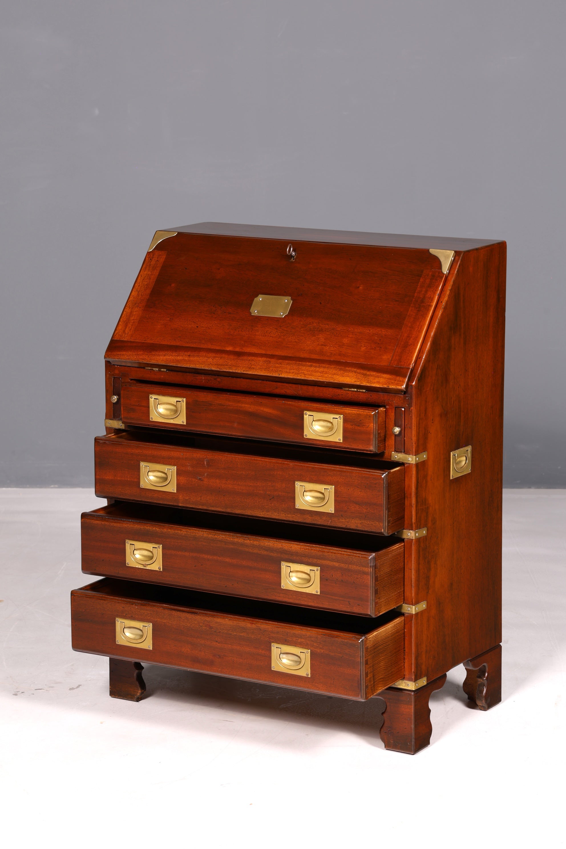 Beautiful Maritime Secretary English Writing Cabinet Solid Wood English Desk
