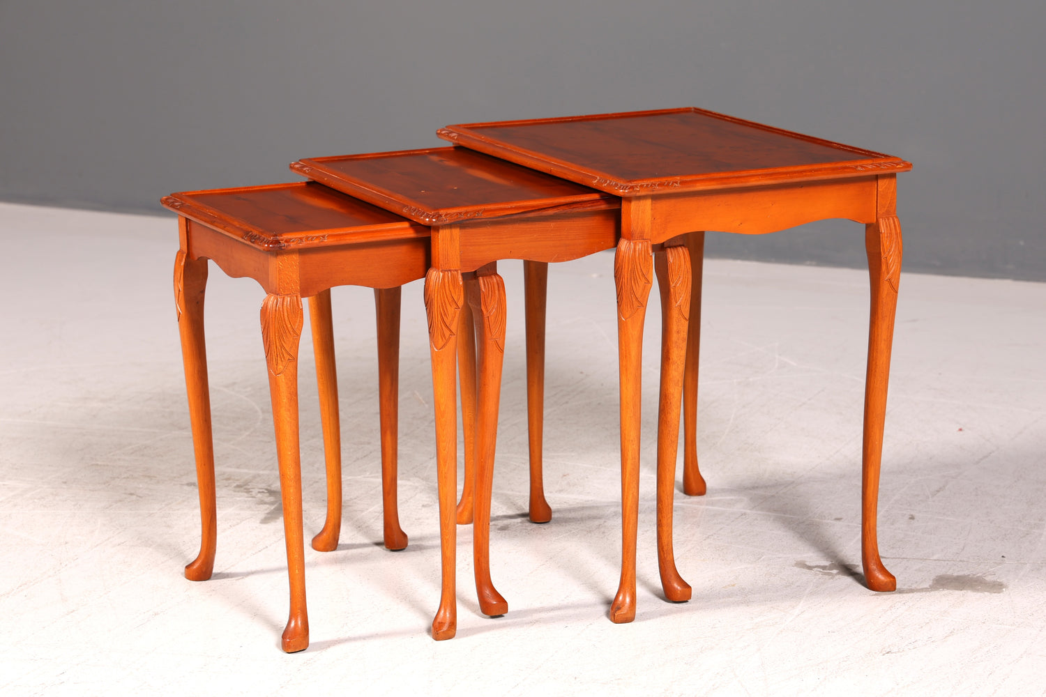 Wunderschöner Chippendale 3er Satz Beistelltisch Set Barock Stil Ablagetisch Set Tisch Set Antik Vintage