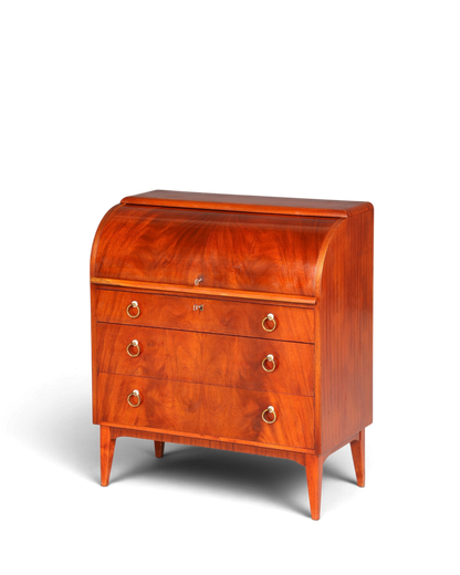 Traumhafter Mid Century Rollladen Sekretär echt Holz Büro Schrank Vintage Schreibkommode