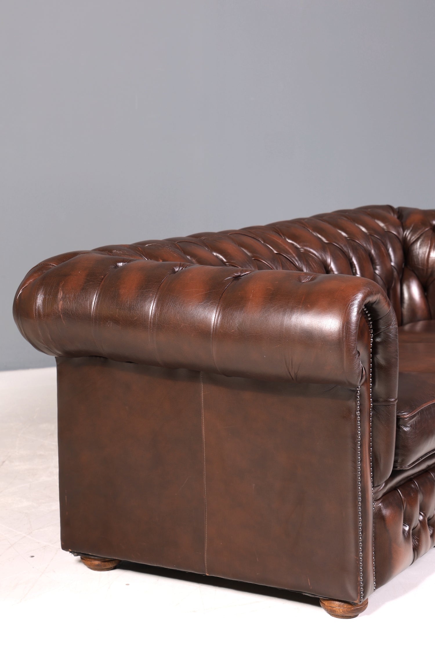 Wunderschönes Original Chesterfield Sofa 3- Sitzer echt Leder Couch Englisch 2 von 2