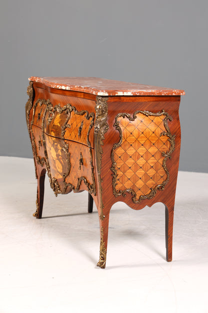 Wunderschöne Barock Kommode massiv Holz Sideboard Antik Marmor Schubladenkommode