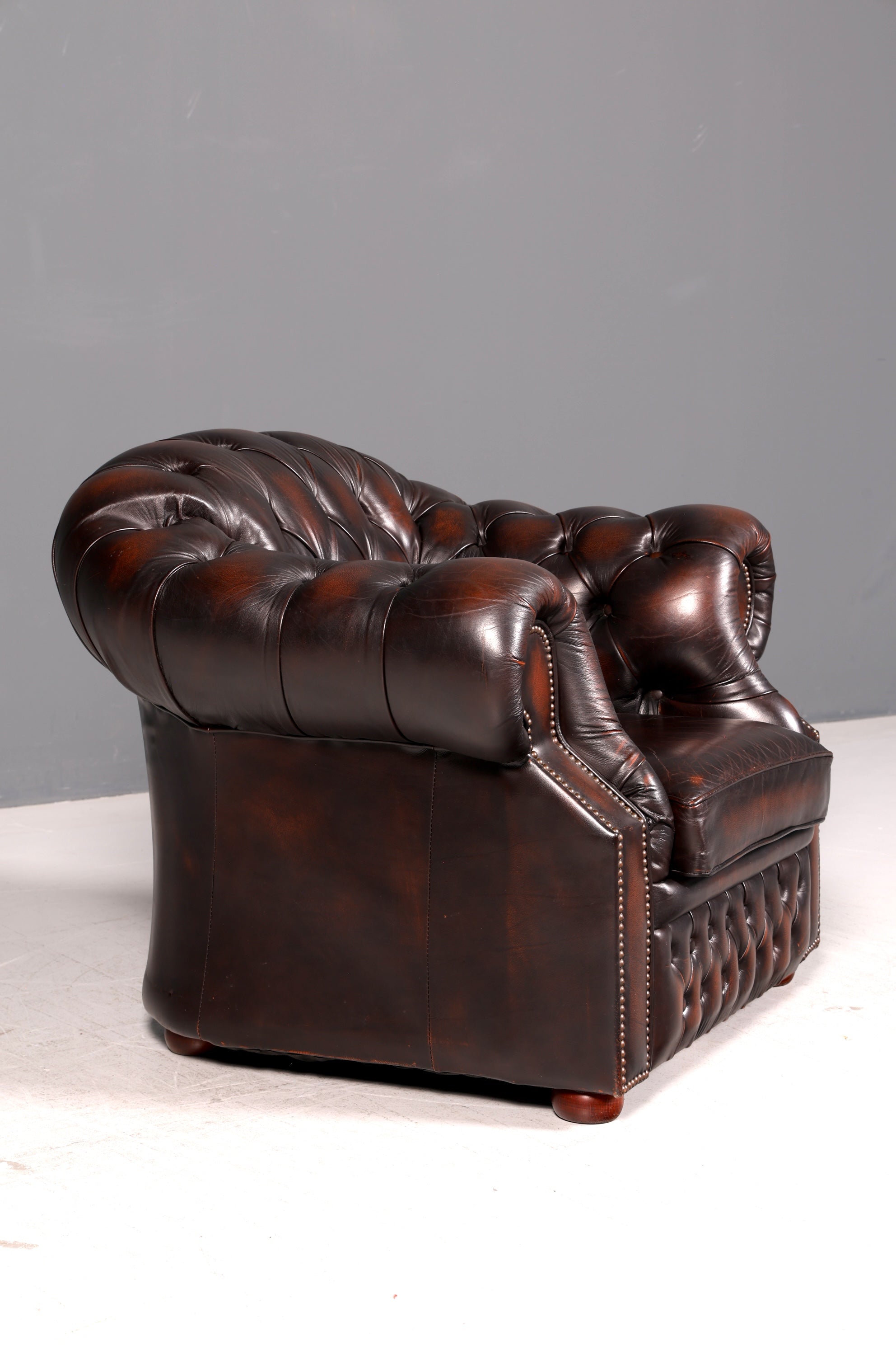Edler Original Chesterfield Centurion Sessel Braun Echt Leder Englischer Armlehnsessel Herrensessel UK 1 von 2