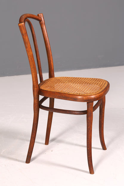 Traumhafter Original Thonet Stuhl Korbgeflecht Bugholz Antik Wiener Geflecht Sekretär Stuhl Vintage Esszimmer