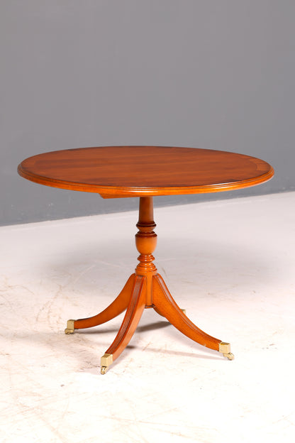 Traumhafter Original Heldense Couchtisch Eibe Englisch Antik Ablagetisch Regency Beistelltisch Rund Vintage