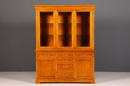 Wunderschöne Original Selva Vitrine Antik Stil massiv Holz Buffet Villa Borghese Schrank Bibliothek