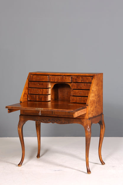 Filigraner Sekretär Chippendale Stil Antik um 1940 Büro Kommode Schreibkommode
