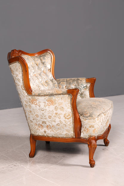 Wunderschöner Chippendale Sessel Antik Barock Stil Chesterfield Armlehnsessel 1 von 2