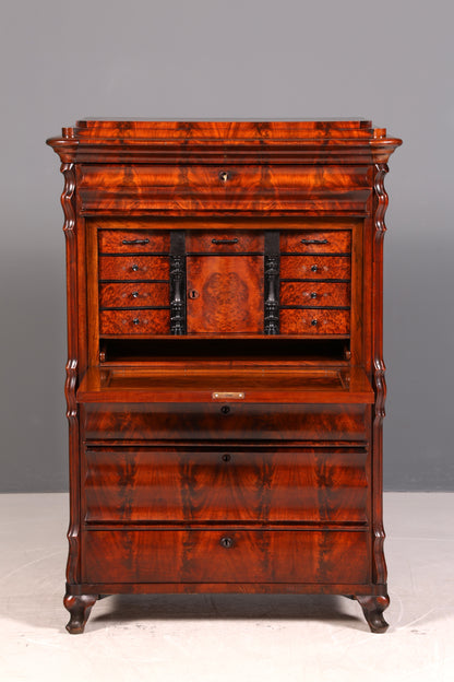 Wunderschöner Louis Philippe Sekretär Vertiko Highboard Schreibsekretär Biedermeier Massivholz um 1880