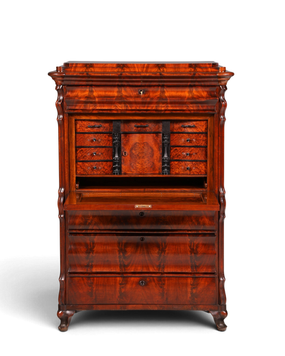 Wunderschöner Louis Philippe Sekretär Vertiko Highboard Schreibsekretär Biedermeier Massivholz um 1880