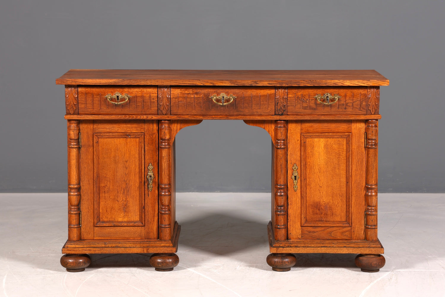 Traumhafter Gründerzeit Schreibtisch Jugendstil Bürotisch echt Holz Antik Office Desk