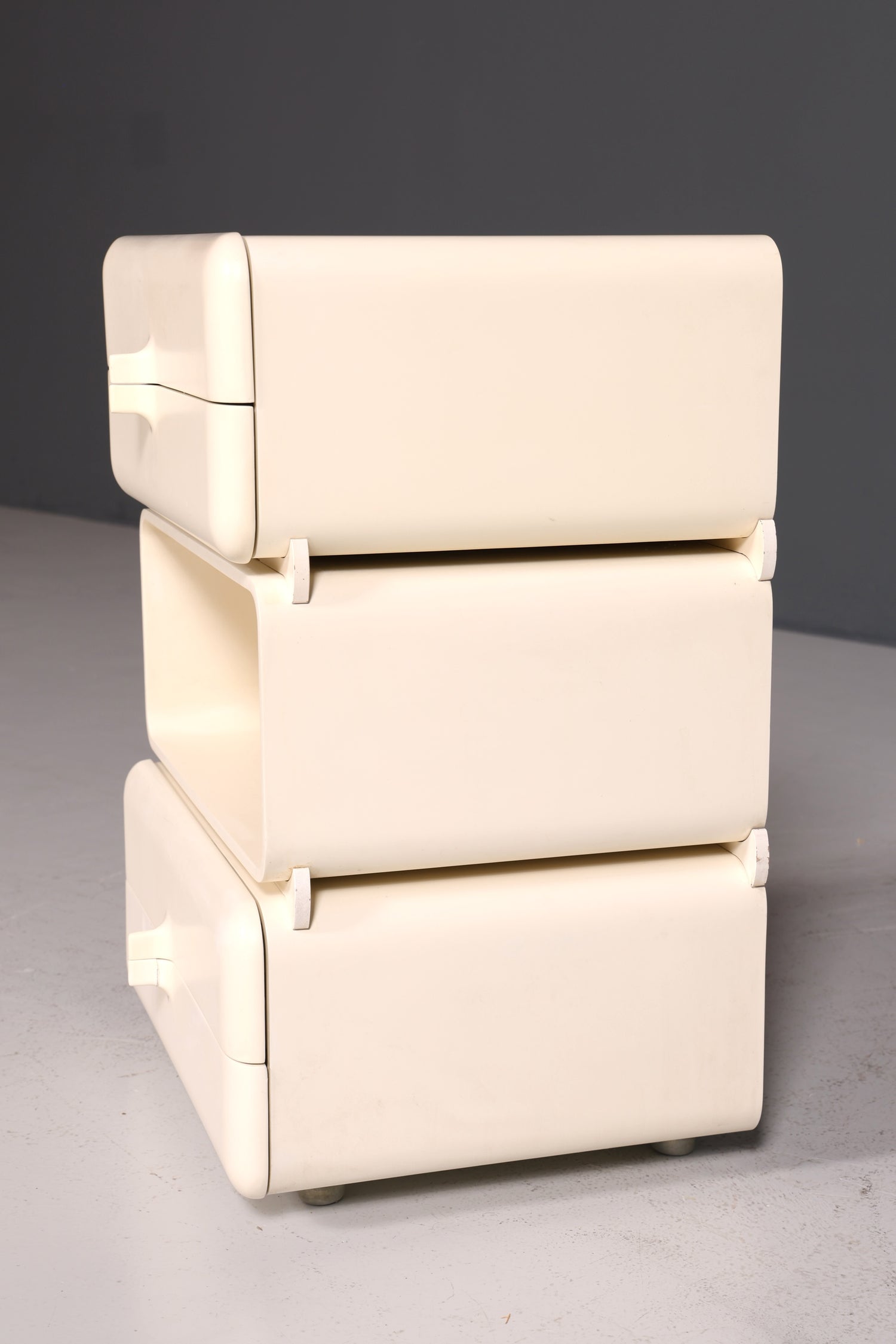 Seltene Mid Century Kommode Space Age Module Nachttisch Design Frankreich Vintage Schubladenkommode 4 von 5