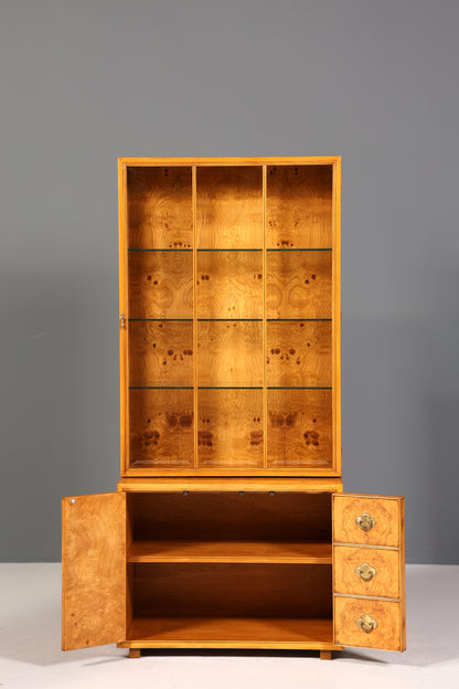 Traumhafte Original Art Deco Vitrine um 1930 Birke Schrank Regal Bücherregal Vitrinen Schrank Kommode