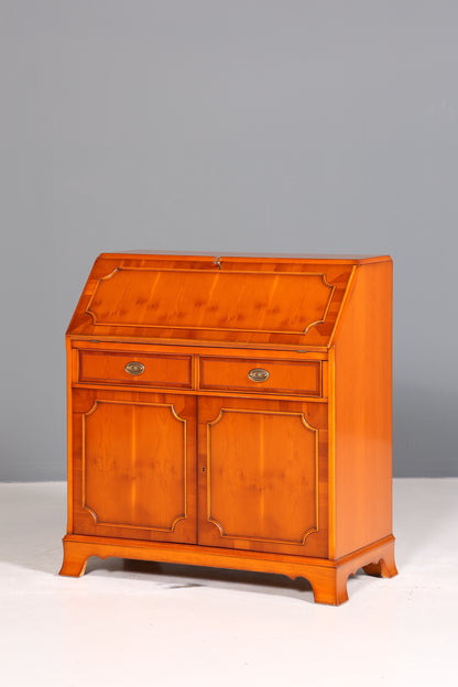Stilvoller Englischer Sekretär Original Heldense Büro Schreibtisch Eibe Antik 60S Schreibkommode UK Schrank