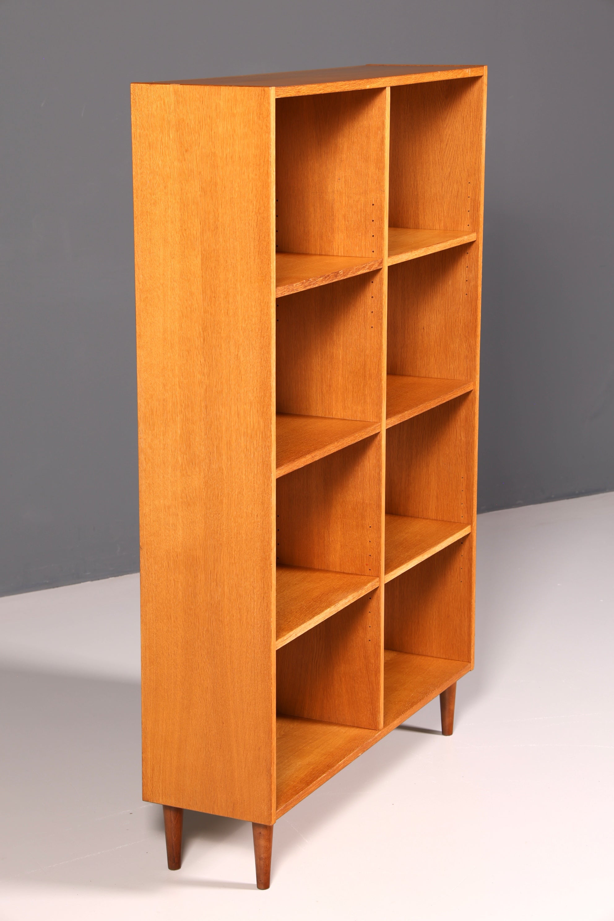 Schlichtes Mid Century Bücherregal Vintage Regal Schrank Buchablage 60s Bookshelf Holz