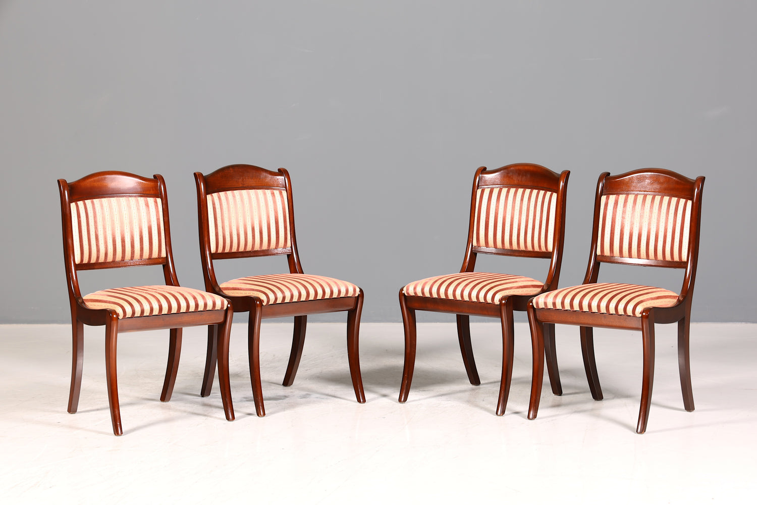 4x Wunderschöne Original Heldense Stühle Biedermeier Stil Englisch Stuhlset Antik Stil Küchenstühle