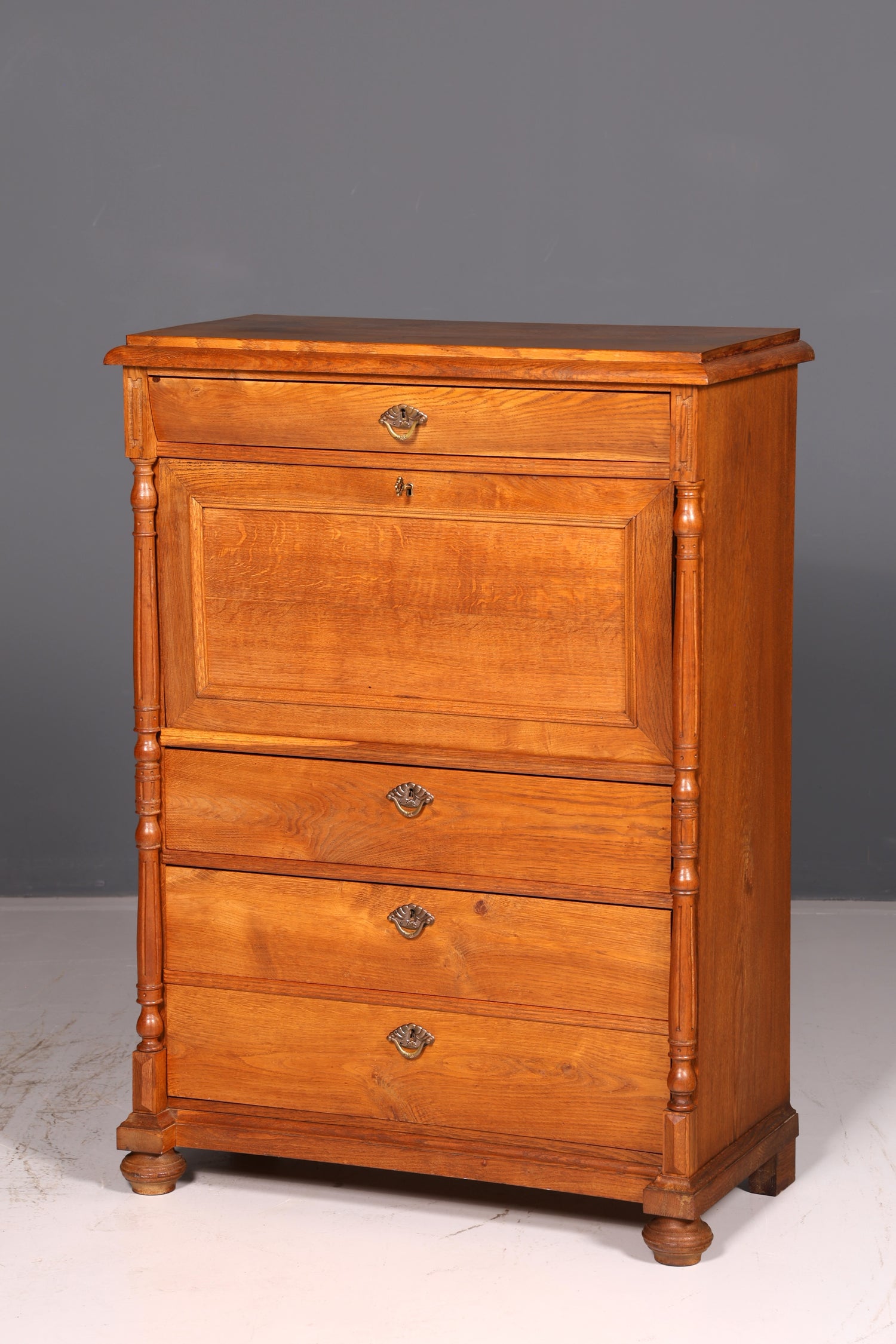 Stilvoller Gründerzeit Sekretär Vertiko Highboard Jugendstil Kommode Landhaus Schrank um 1880 Antik