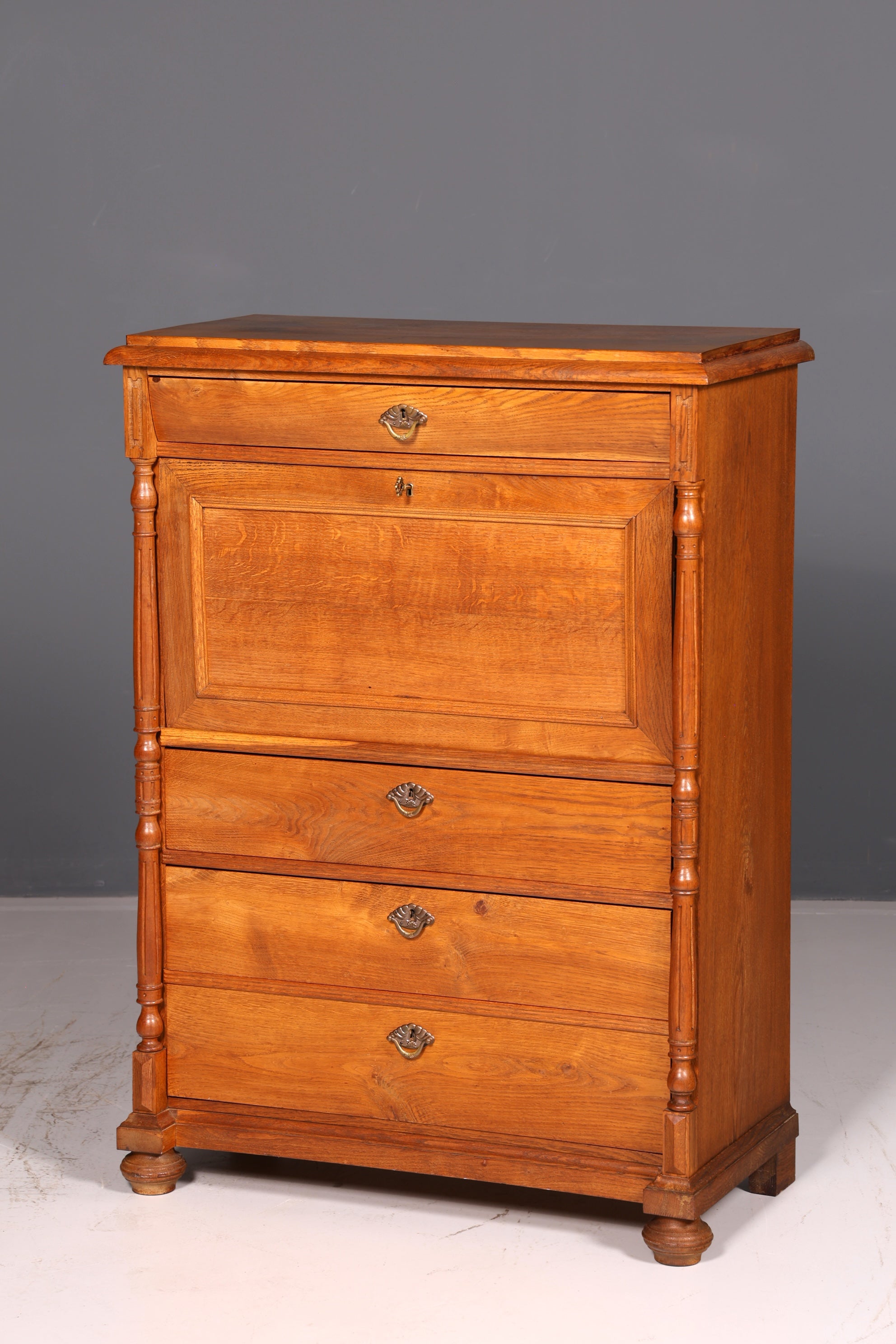 Stilvoller Gründerzeit Sekretär Vertiko Highboard Jugendstil Kommode Landhaus Schrank um 1880 Antik