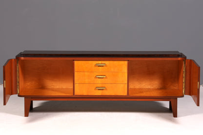 Schlichtes Mid Century Sideboard Vintage TV Kommode 60s Schrank Retro Longboard