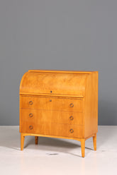 Wunderschöner Mid Century Rollladen Sekretär echt Holz Büro Schrank Vintage Schreibkommode 60s