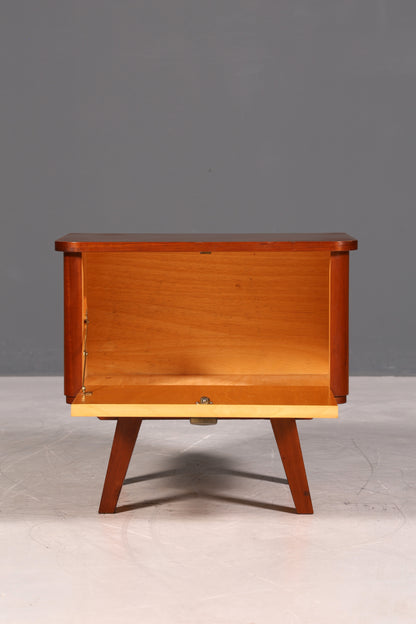 Schlichte Mid Century Kommode Vintage Klappschränkchen Danish Design Nachttisch