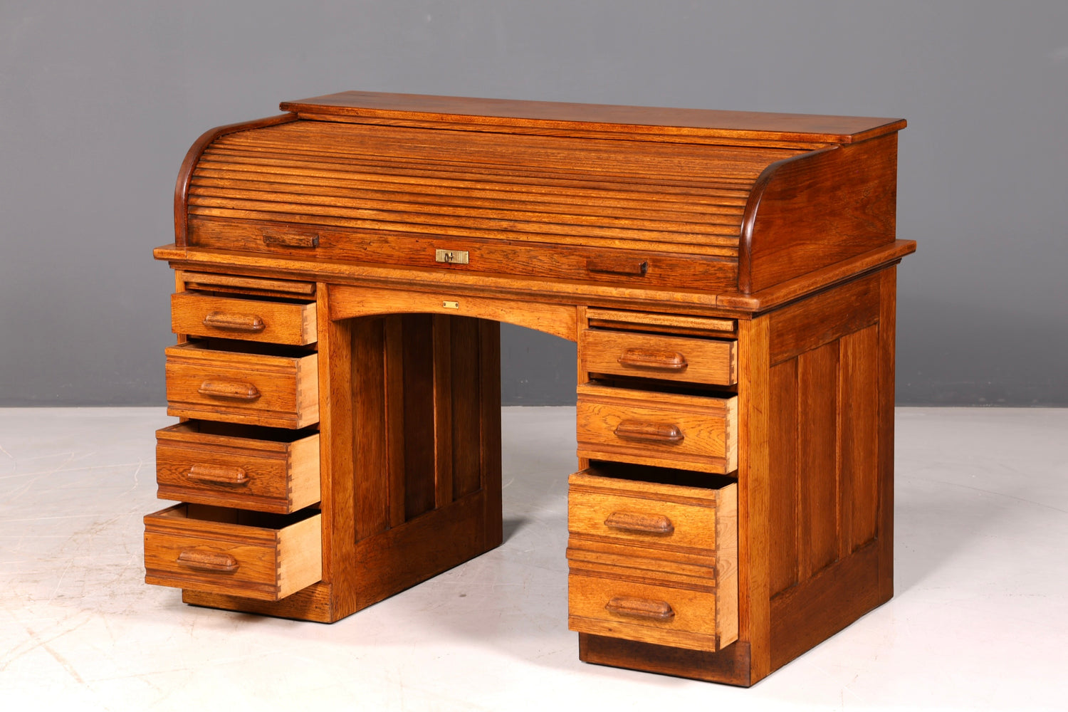 Wunderschöner Sekretär im Bauhaus Stil Rollladen Sekretär Art Deco Schreibtisch Office Table Vintage