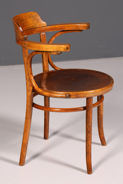 Traumhafter Armlehnstuhl im Thonet Stil Bugholz Antik Sekretär Stuhl Vintage Esszimmer Küchenstuhl