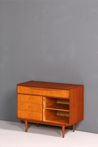 Schlichte Mid Century Kommode Vintage Schrank Retro Flur Kommode 60s Regal Schrank Frisier Kommode