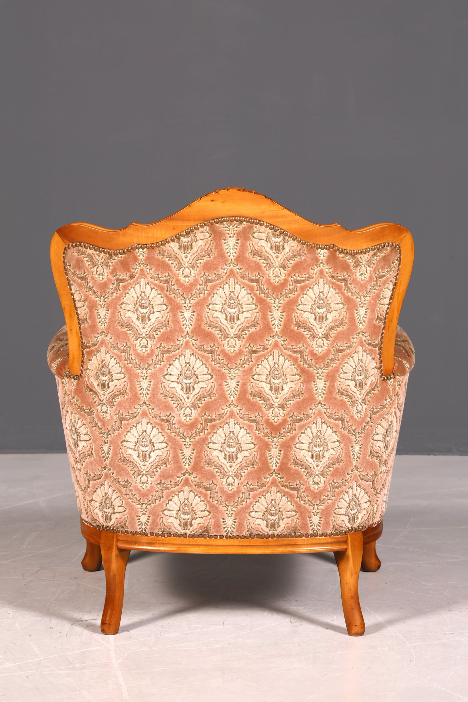 Edler Chippendale Armlehnsessel Barock Stil Sessel Armchair Samt Stoff Sessel 1 von 2