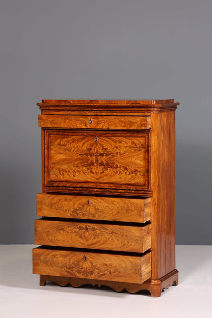 Wunderschöner Biedermeier Sekretär Vertiko Antik Kommode Louis Philippe Schreibkommode